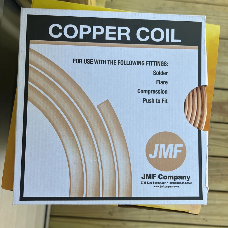JMF Company 6363804755406 Type L Coiled Copper Utility Tubing 1/4 Dia. in.