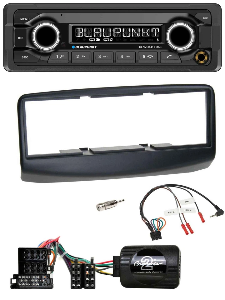 Blaupunkt Bluetooth DAB Lenkrad USB Autoradio für Fiat Multipla 2006-2010 - Bild 1 von 4