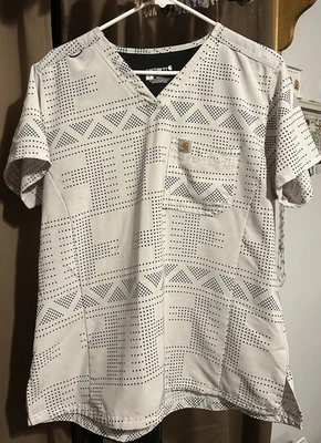 Exfoliantes Carhartt Force para mujer talla L blancos/negros calce moderno cuello en V elásticos usados en excelente estado Foto 1 de 4