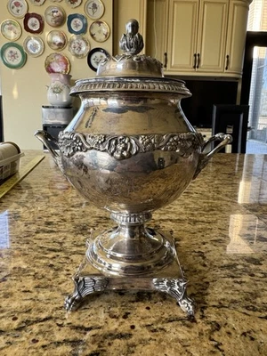 Hermosa moneda antigua azucarero con tapa de plata con asas siglo XIX Foto 1 de 4