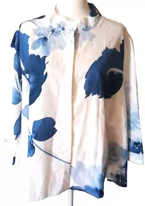 Stylewe Women's Size 2X Button Up Blouse Floral NWT Workwear church Resort - Picture 1 of 11