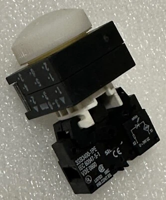 SIEMENS República Checa 3BS3204-6AA60 REDONDO BLANCO INDICADOR LUZ PILOTO LÁMPARA 24V Foto 1 de 3