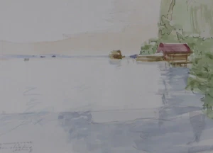 Thomas John estudiante de dibujo en Werner Rosenbusch boceto de viaje Ammersee (94) - Imagen 1 de 4