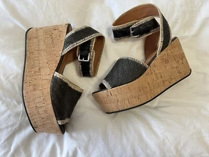 Derek Lam 10 Crosby Womens Shoes 8 Platform Wedge Sandals Party Woven - Picture 1 of 11