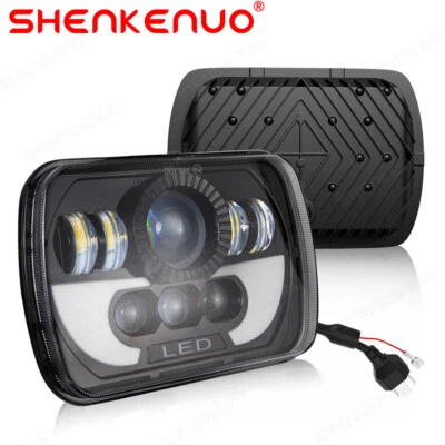 Par de faros LED 100W 7x6" para Chevy C6500 C7500 Kodiak sellados alto/bajo Foto 1 de 4