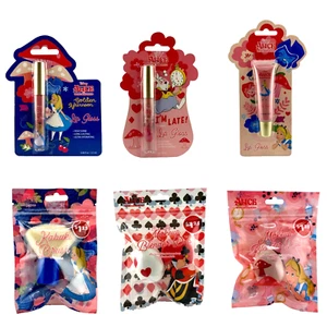 Disney Alice In Wonderland Lip Glosses, Makeup Blender & Kabuki Brush Bundle - Picture 1 of 13