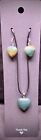 Indian Agate Heart Earring/necklace Set