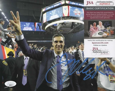 Jay Wright Signed 8x10 Photo w/ JSA COA #AQ94413 Villanova Wildcats - Image 1 of 2