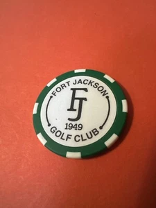 POKER CHIP Fort Jackson Golf Club FJ 1949, Victory Starts Here, Columbia, SC EUC - Picture 1 of 2