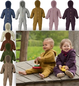 SALE   ENGEL Baby Overall m Holzknöpfen Schurwolle Bio Öko   SALE - Bild 1 von 9