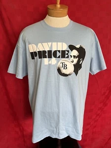 Light Blue David Price Tampa Bay Rays Shirt Size XL WORN ONCE PERFECT Red Sox - Picture 1 of 12