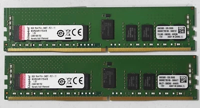 Kingston 8GB 1Rx4 PC4-2400T-R Server-RAM Modul R-DIMM REG ECC - KVR24R17S4/8 - Immagine 1 di 4