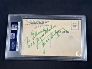 1935-74 JACK DEMPSEY RESTAURANT POSTCARDS PSA/DNA CERTIFIED AUTO BOXING LEGEND - Picture 1 of 3