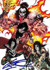 KISS Deluxe Ultra-Premium Trading Cards Autograph Card Roberto Castro Blue