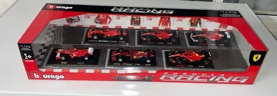 NEW RARE Diecast Ferrari Formula 1 Racing Cars and Drivers, Bburago 1:43 6-Pack - Image 1 of 4