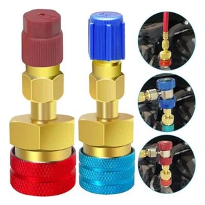 2Pcs Quick Connector Adapters R1234YF to R134A High Quick Couplers Connecto S1C5 - Picture 1 of 9