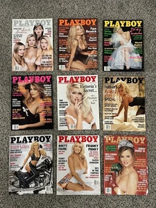 Playboy Magazine 1997 Lot of 9 - Biker Babes, Farrah Fawcett, Victoria Silvstedt - Picture 1 of 10