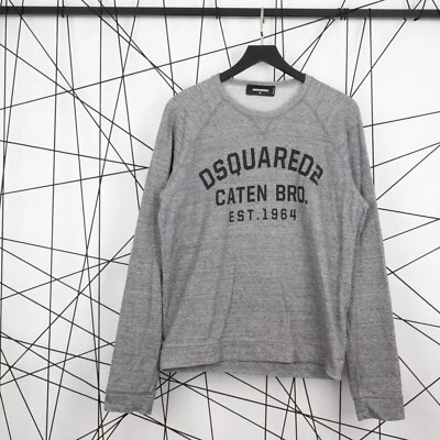 DSQUARED2 Mens Crew Neck Cotton Big Centr Logo Sweatshirt Pullover Jumper Size M - Image 1 of 4