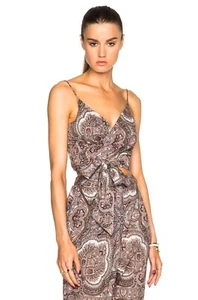 NWT ZIMMERMANN Sz 1 S EPOQUE PAISLEY PRINTED WRAP CROP TOP - Picture 1 of 4
