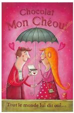 CP ILLUSTRATION AMANDINE PIU Chocolat Mon Chéoui Edit de Mai