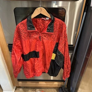 Vintage Pro Spirit Windbreaker Jacket Red Large F21 - Picture 1 of 8
