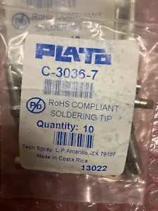 TechSpray Plato C3036-7 Soldering tip for Weller soldering iron QTY 10 - Picture 1 of 3