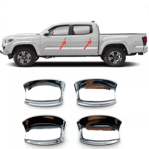 Manija de puerta lateral cromada para Toyota Tacoma 2016-2023 cubierta de tazón accesorios de moldura - Imagen 1 de 8