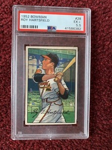 1952 Bowman #28 Roy Hartsfield  PSA 5.5 (EX+)