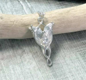 Lord of the Rings Arwen Evenstar S925 Silver Jewelry Pendant Necklace  - Picture 1 of 7