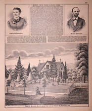 1876 Print, KOKOMO, INDIANA, FAMILY PORTRAIT & ESTATE of MILTON GARRIGUS #262