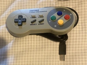 Buffalo iBuffalo Classic USB Game Controller for PC - Gray (BSGP815GY) SNES Like - Picture 1 of 6