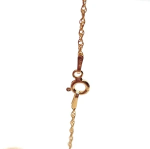 18 ct Gold Chain Necklace on 925 Sterling Silver Prince of Wales Twist - Picture 1 of 16