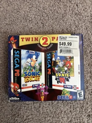 Sonic 3D Blast/Sonic R Twin Pack (PC, 2002) Nuevo Estuche Joya Sellado SEGA Foto 1 de 4