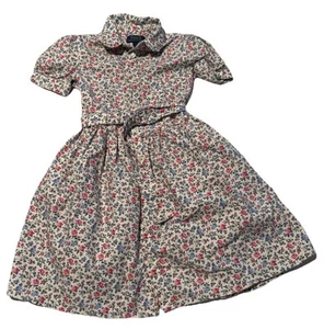 Polo Ralph Lauren Girl’s Preppy Dress Floral Short Sleeves Buttons Down Size 6 - Picture 1 of 7