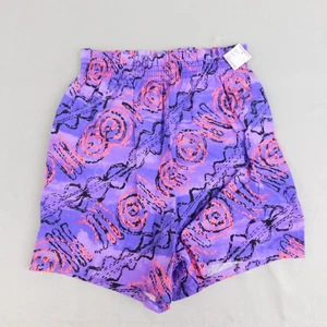 Vintage 80s Deadstock Jams Abstract Neon Beach Shorts Kids Medium #4917 - Picture 1 of 6