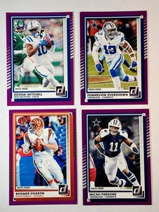 NFL 2025 Donruss Viola Prova di Stampa Lotto di 4 Carte 🏈 - Foto 1 di 1