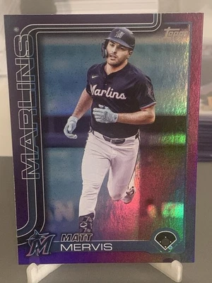 MATT MERVIS Purple Rainbow Foil /250 2025 Topps Update #US68 - Image 1 of 2