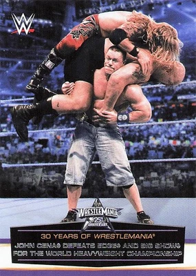 2014 Topps WWE Road to Wrestlemania #49 John Cena derrota a Edge and Big Show Foto 1 de 2