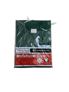 Tshirt vintage anni 60 tasca cotone verde NOS due ragazzi media - Foto 1 di 5