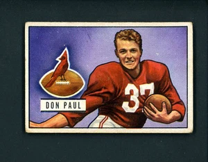 Bowman # 30 Don Paul 1951 en muy buen estado/excelente estado Chicago Cardinals envío gratuito - Imagen 1 de 1