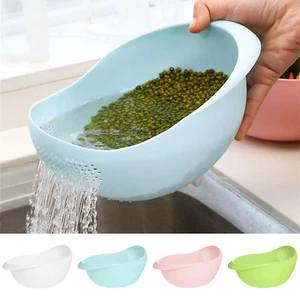 Filtro de lavado de arroz cesta de verduras tamiz de lavado de arroz cesta de drenaje colador - Imagen 1 de 22