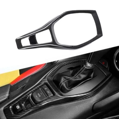 Carbon Fiber Gear Shift Box Knob Panel Cover Trim For Chevrolet Camaro 2017-2024 Foto 1 de 4
