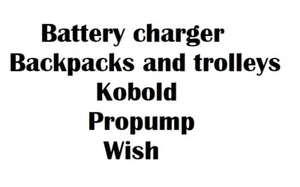 BATTERY CHARGER ONLY Propump, Kobold, Wish, trolleys and backpacks - Picture 1 of 6