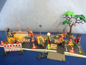 TOP Staßenbau Bau Figuren Baustelle Dampfwalze City Action PLaymobil 6695 - Bild 1 von 6