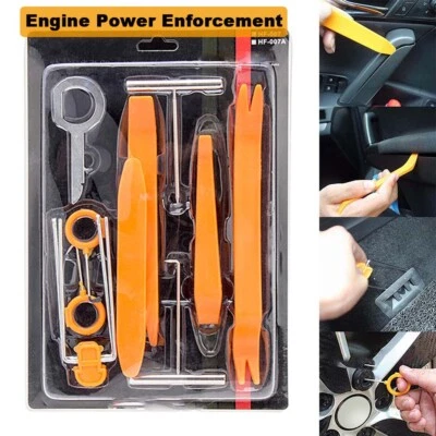 12Pcs Plastic Car Radio Door Clip Panel Trim Dash Audio Removal Pry Kit Tool - Image 1 of 4