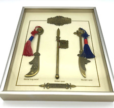1983 Slooc Licensed Harmony Paper Knife Set 1988 Korea Olympic Framed Collectibl