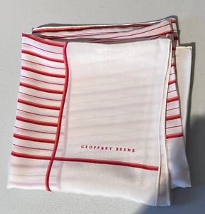 Geoffrey Beene Vintage Red &White Striped Approximately 30” Square - Bild 1 von 5