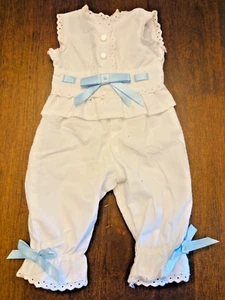 American Girl Doll Rebecca Pigiama Classico Blu Bianco Abbigliamento Pensionato - Foto 1 di 7