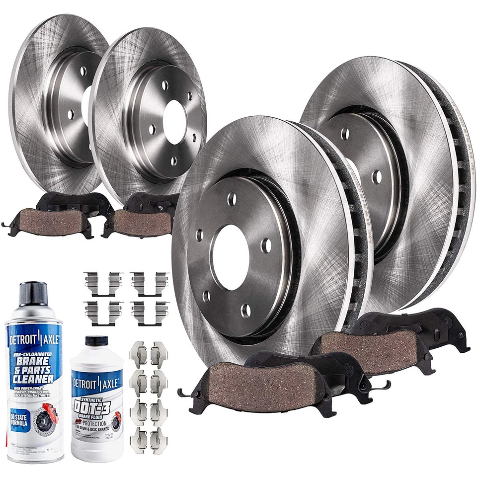 10pc Front & Rear Disc Rotors and Ceramic Brake Pads Kit for 2006 - 2015 Mazda 5 - Image 1 of 1