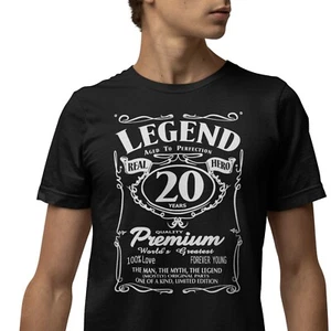 20. Geburtstag Geschenke für Ihn Männer 20 Jahre lustiges TShirt Herrengeburtstag TShirt Tee - Bild 1 von 12